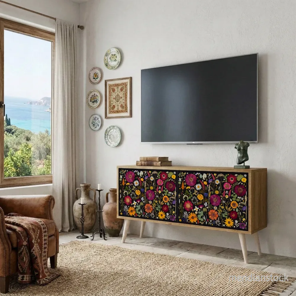 MIDNIGHT GARDEN Compact 2-Door TV Cabinet - Bild 3