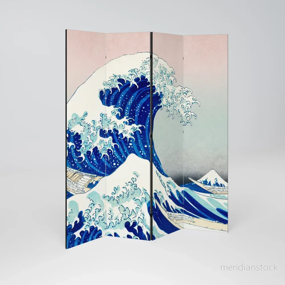 THE GREAT WAVE Rumsavdelare 4 paneler - Bild 2
