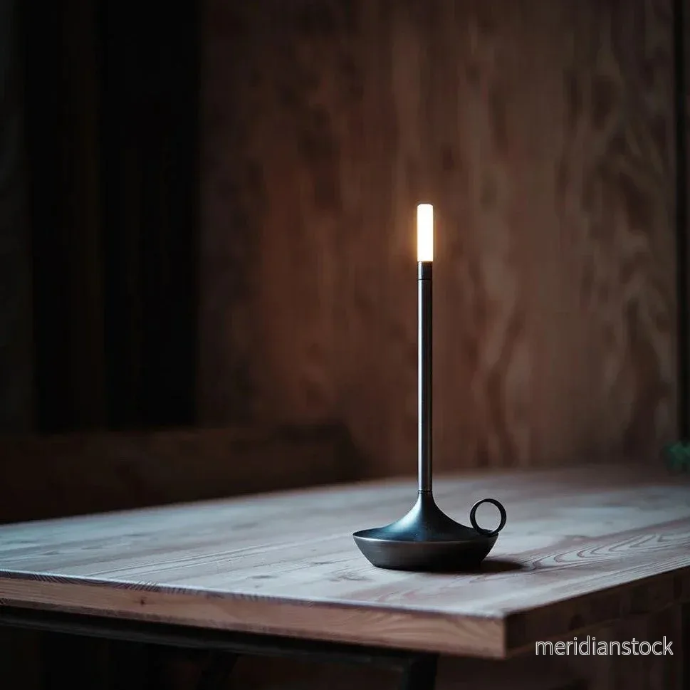 Ljusstake LED – laddningsbar bordslampa med touchkontroll i nordisk stil - Bild 2