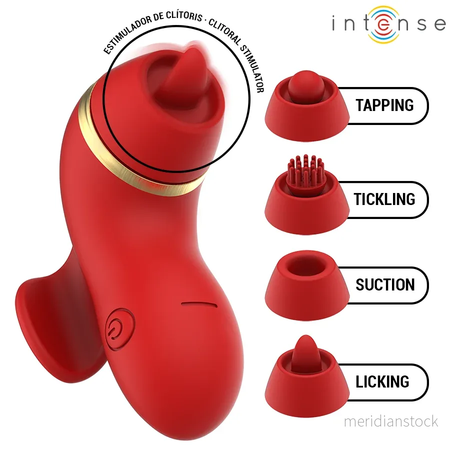 INTENSE - PATTY STIMULATOR WITH 4 HEADS, SUCTION, TAPPING, TICKLING AND LICKING - Bild 2