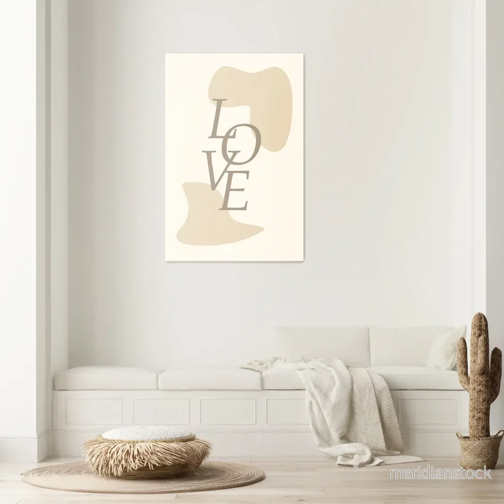 LOVE IN FORM Vertical Canvas Print