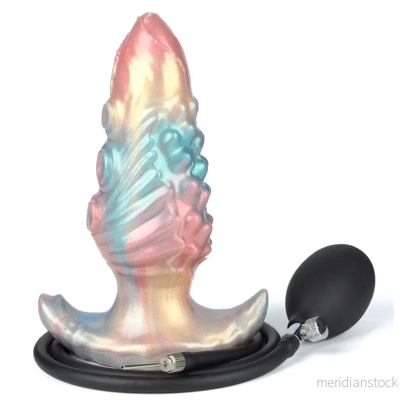 POWER MONSTERS - EBON LEVIATHAN TRICOLOR INFLATABLE FANTASY ANAL PLUG 18 CM - Bild 3