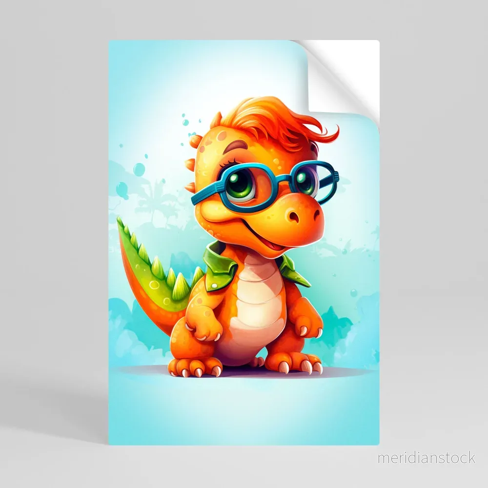 KIDDOSAURUS REX Självhäftande Vertikal Poster - Bild 2