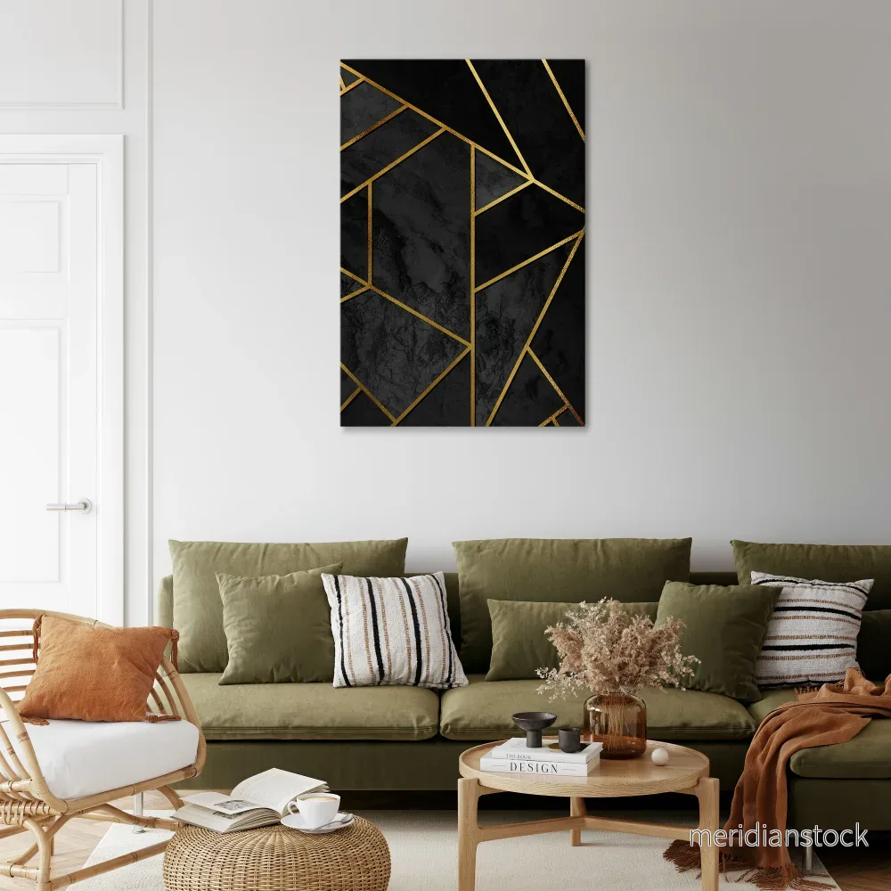 GLINTING GEOMETRIC DREAMS Vertical Canvas Print - Bild 2