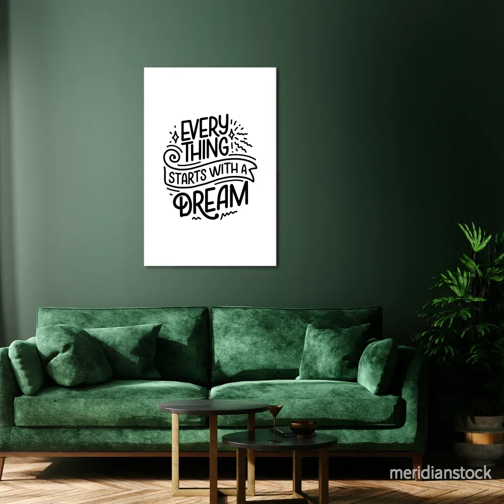 EVERYTHING STARTS WITH A DREAM Vertical Canvas Print - Bild 2