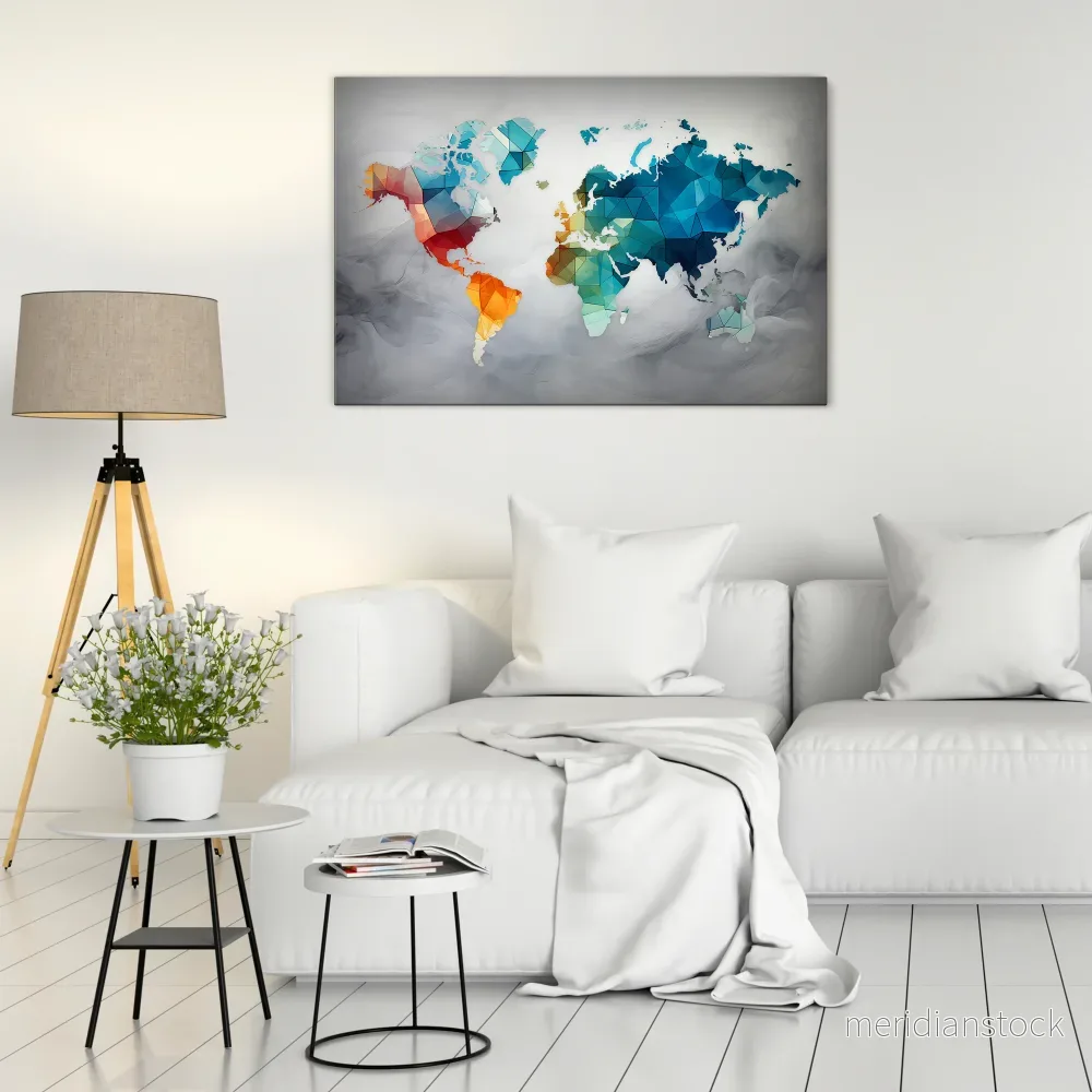FACETED WORLDVIEW Horizontal Canvas Print - Bild 2
