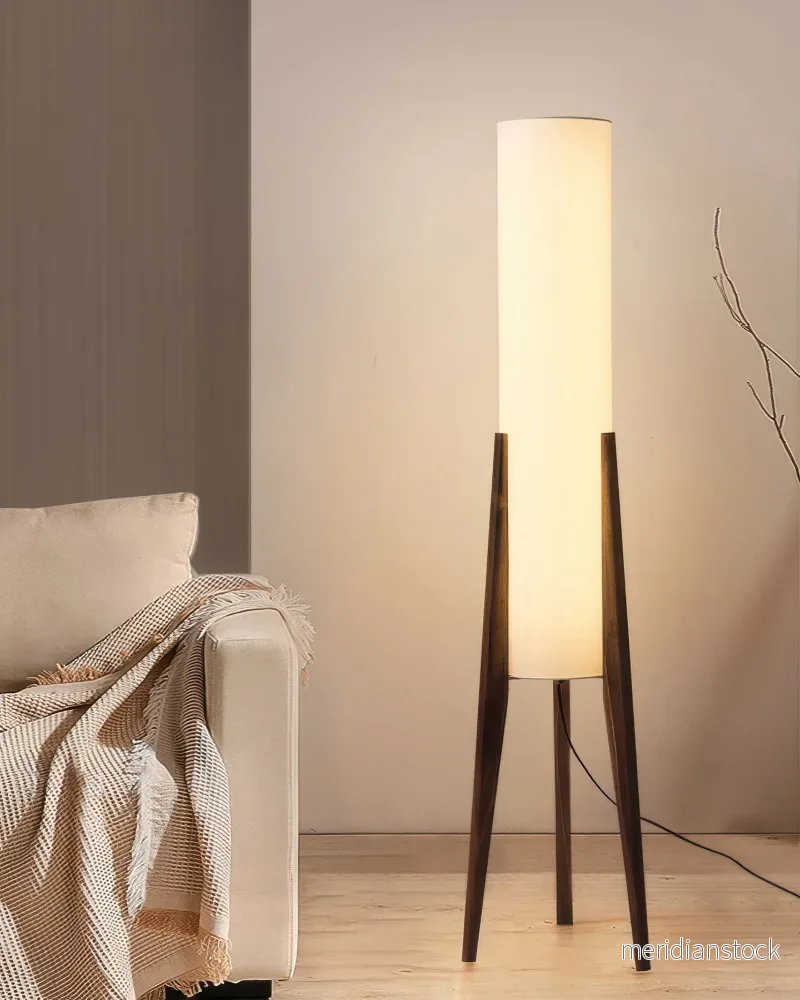 Golvlampa LED i valnöt – wabi-sabi i massivt trä - Bild 2