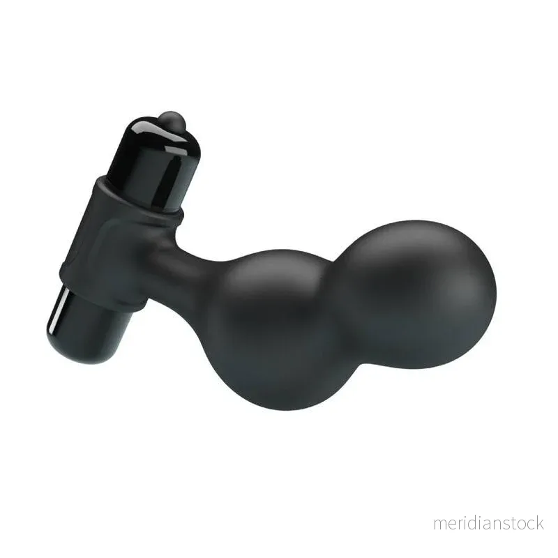 MR PLAY - BLACK SILICONE VIBRATOR ANAL PLUG - Bild 2