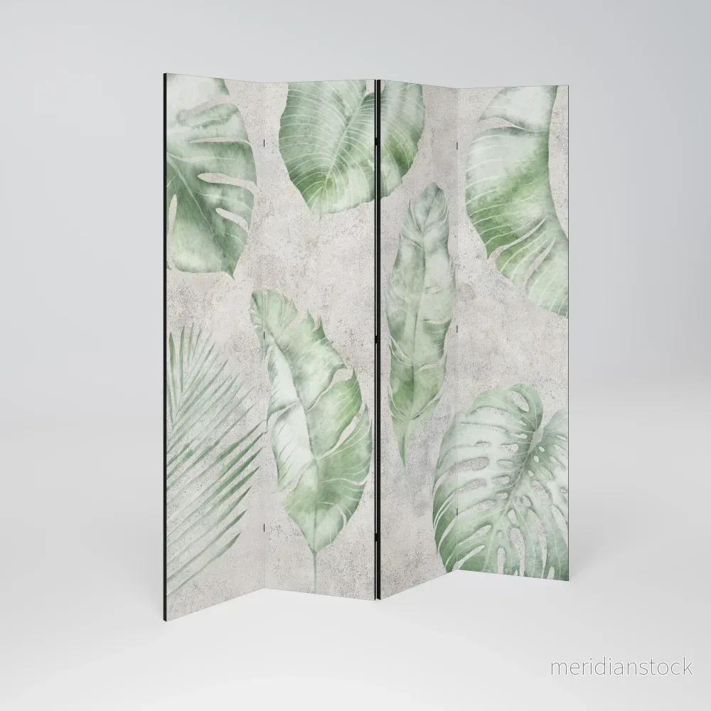 LUSH LEAF WHISPERS Rumsavdelare 4 paneler
