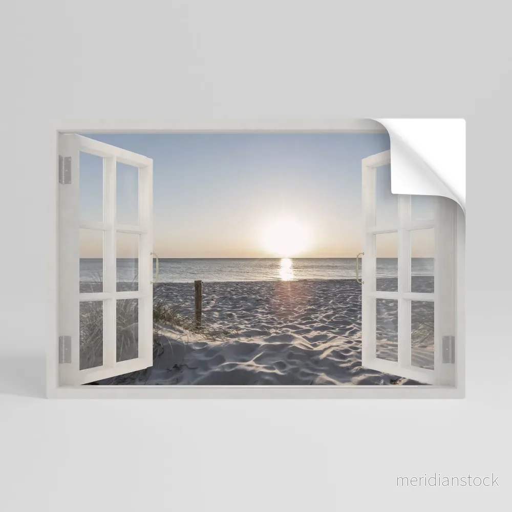 WINDOW OF CALM Självhäftande Horisontell Poster