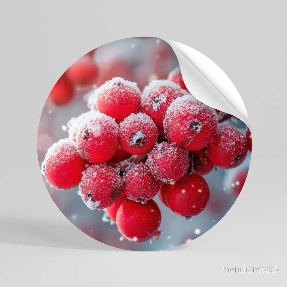 WINTER’S CRIMSON TREASURES Rund väggdekal WINTER’S CRIMSON TREASURES Rund väggdekal