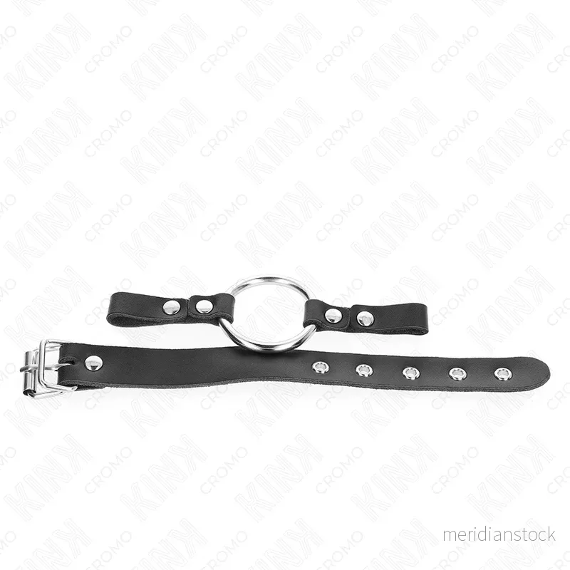 KINK - LEATHER PENIS RING WITH BUCKLE CLOSURE 22 X 2 CM WITH METAL RING 4 CM - Bild 2