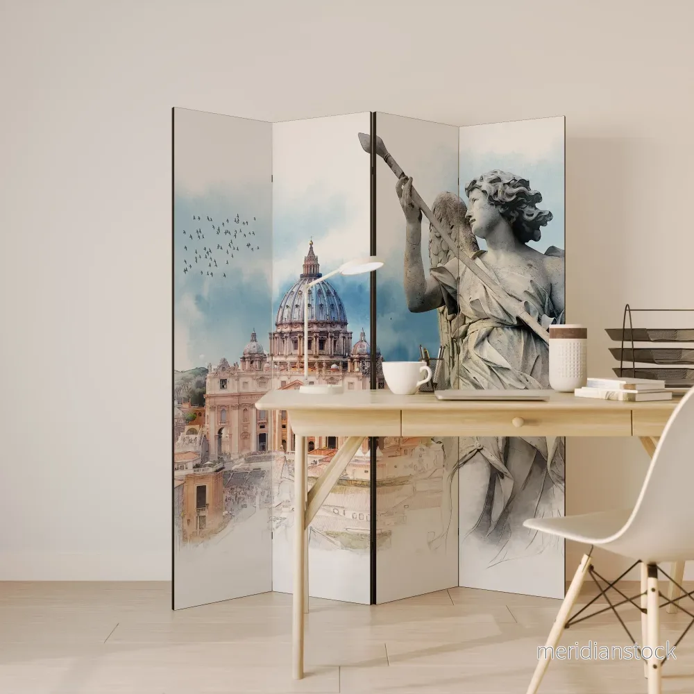 MYSTICAL CITYSCAPE RELIC Rumsavdelare 4 paneler - Bild 3