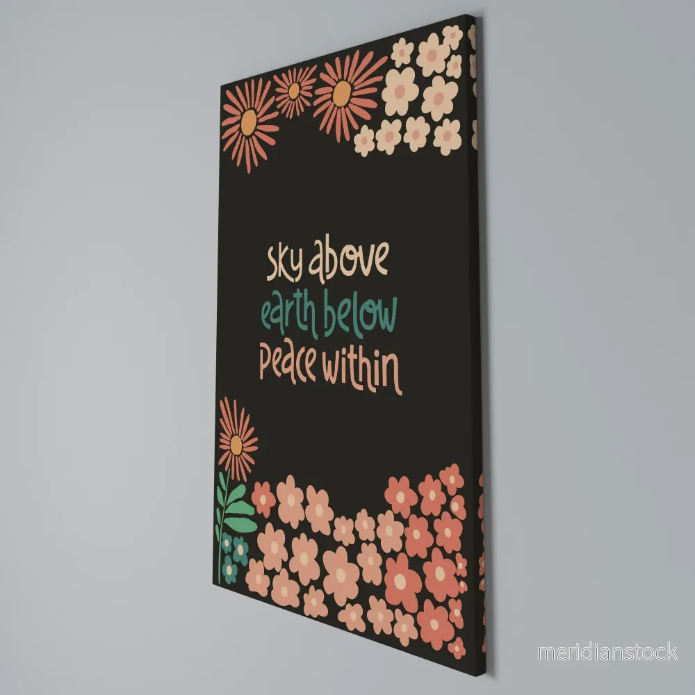 PEACE WITHIN Vertical Canvas Print - Bild 3