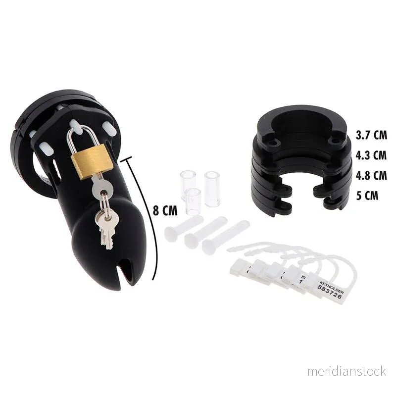 HIDDEN DESIRE - EXTREME CHASTITY COCK CAGE SILICONE SIZE L BLACK - Bild 2