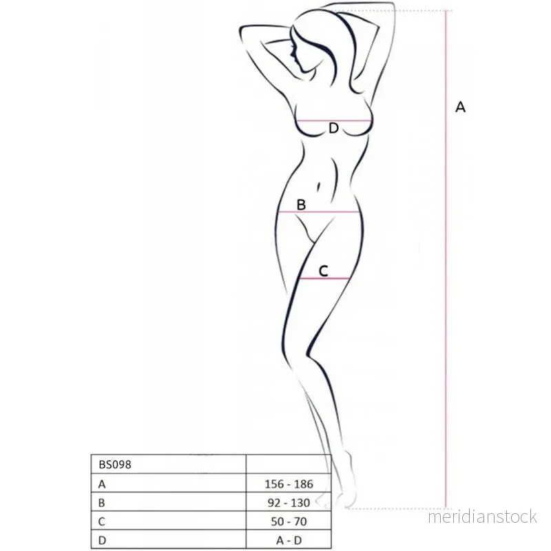 PASSION - BS098 BLACK BODYSTOCKING ONE SIZE - Bild 3