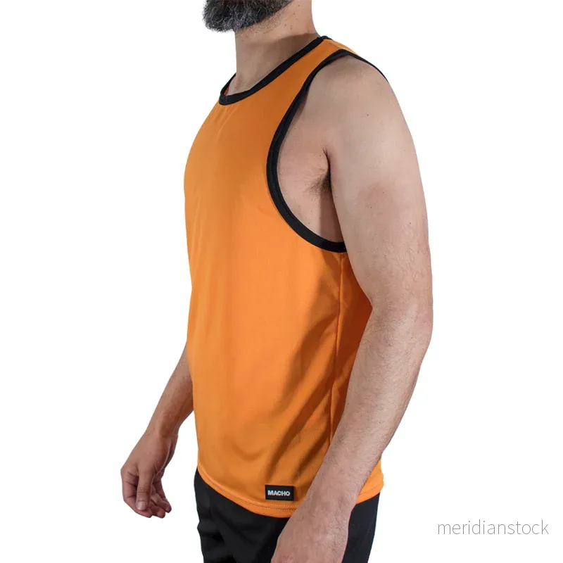 MACHO - CMV005 ORANGE GYM T-SHIRT S/M - Bild 3