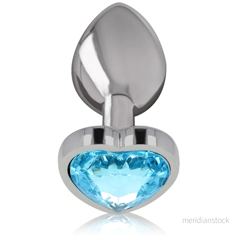 INTENSE - ALUMINUM METAL ANAL PLUG BLUE HEART SIZE S - Bild 3