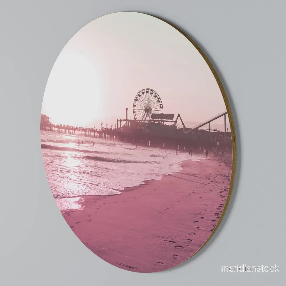 PASTEL COAST VIBES Rund väggdekor