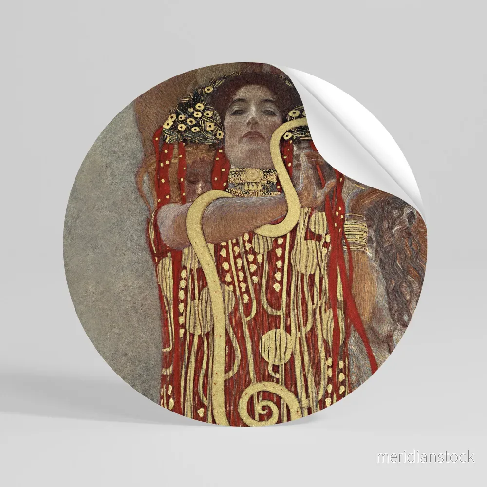 HYGIEIA BY KLIMT Rund väggdekal - Bild 2