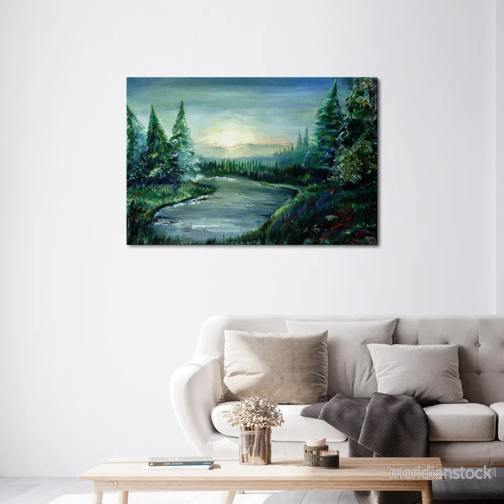 FOREST SUNSET Horizontal Canvas Print