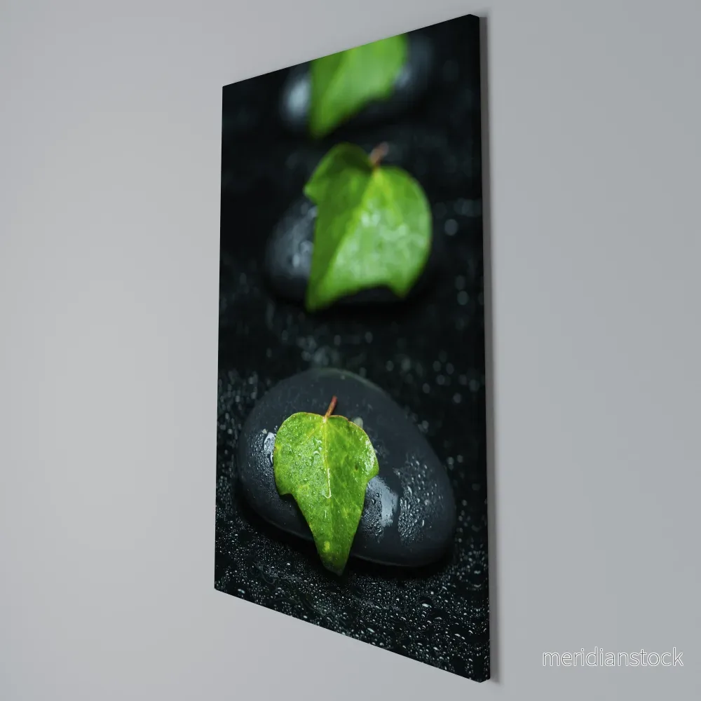 RAINDROPS ON STONE Vertical Canvas Print - Bild 3