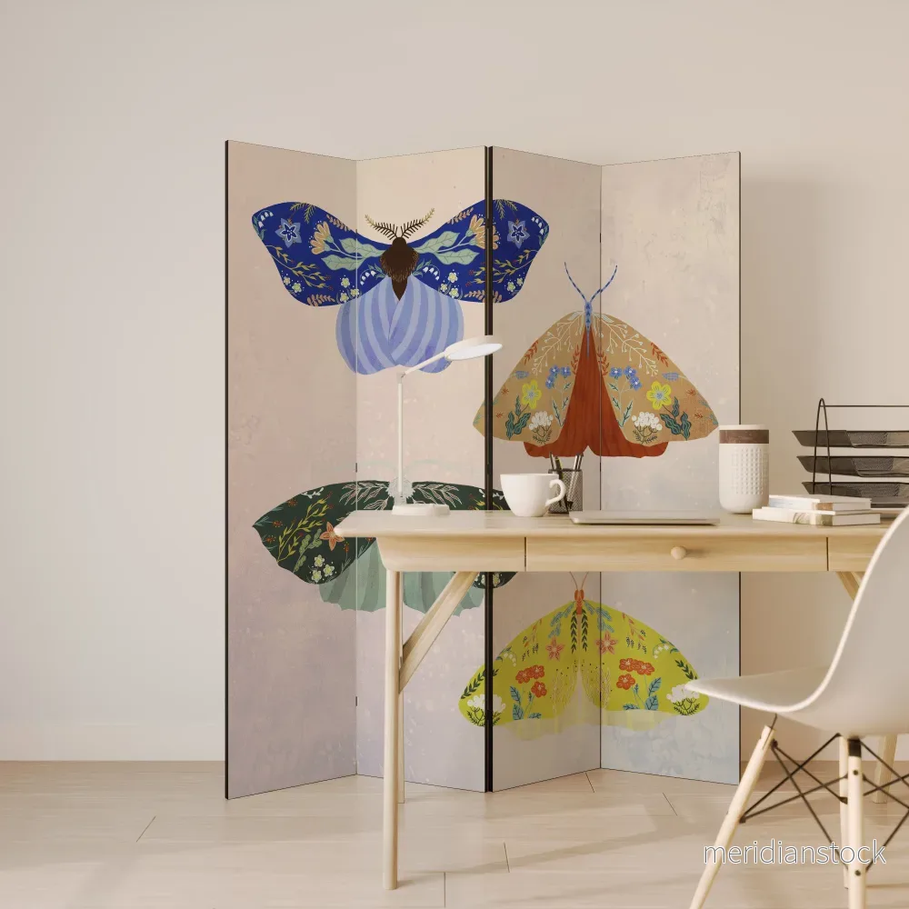 MOTH INTO THE LIGHT Rumsavdelare 4 paneler - Bild 3