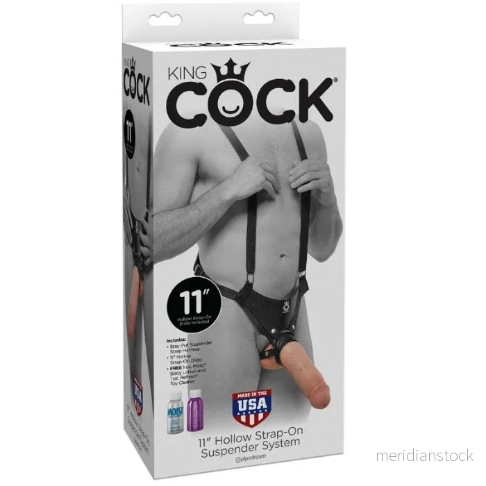 KING COCK - 28 CM HOLLOW STRAP-ON SUSPENDER SYSTEM FLESH - Bild 2