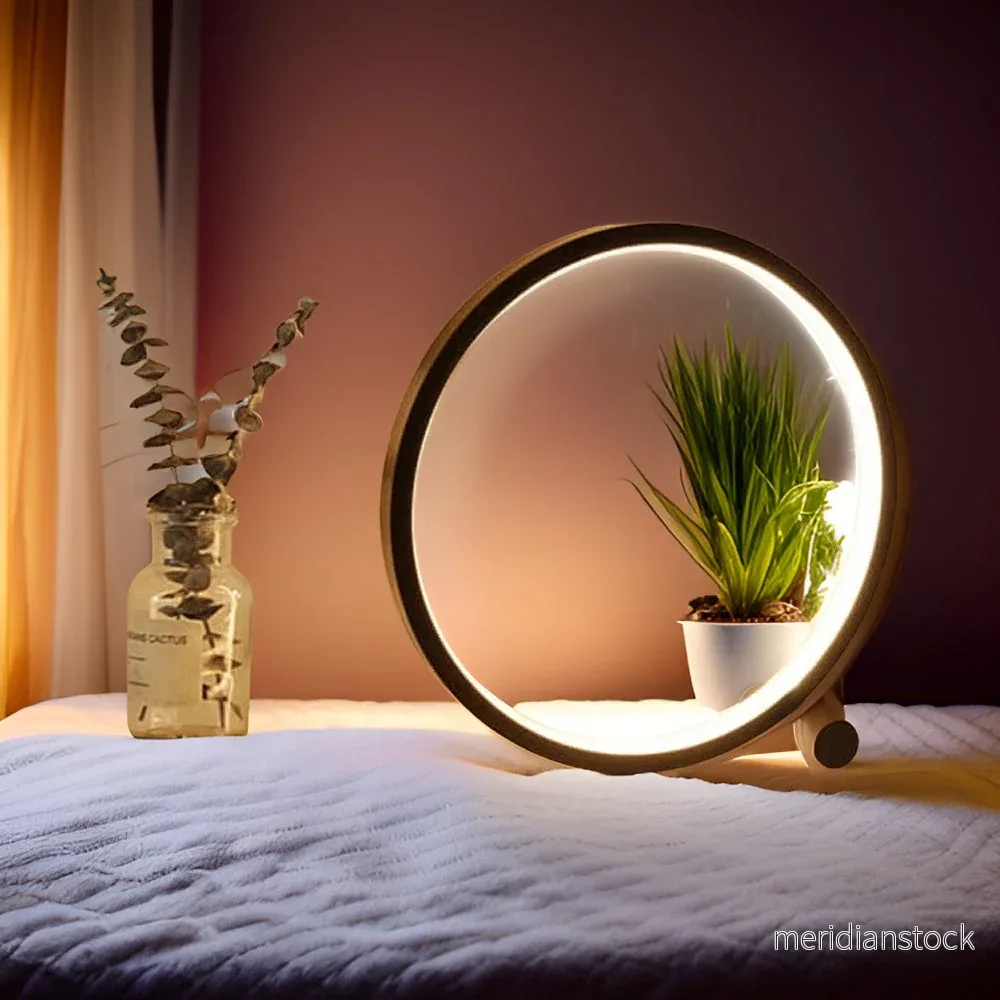 Minimalistisk dimbar bordlampa - EclipseAura lampa - Bild 2