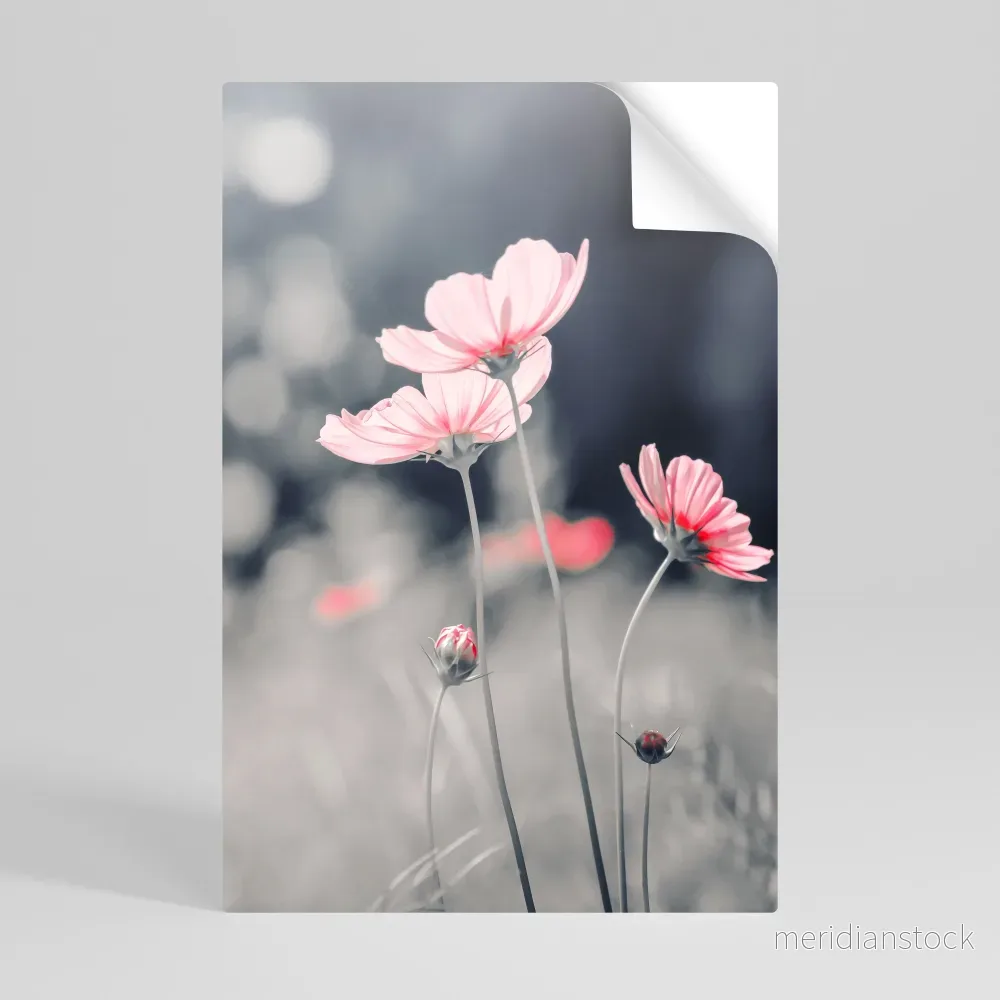 SUBTLE PETAL DANCE Självhäftande Vertikal Poster