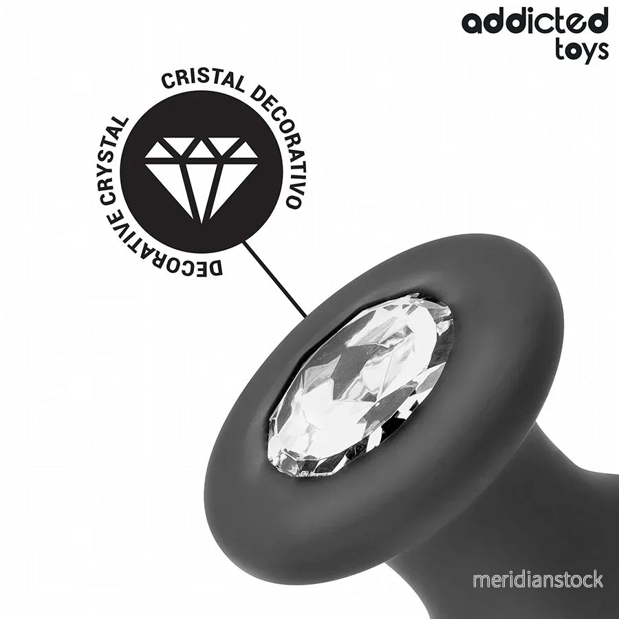 ADDICTED TOYS - ANAL PLUG WITH JEWEL SILICONE SIZE M 10.4 CM - Bild 3