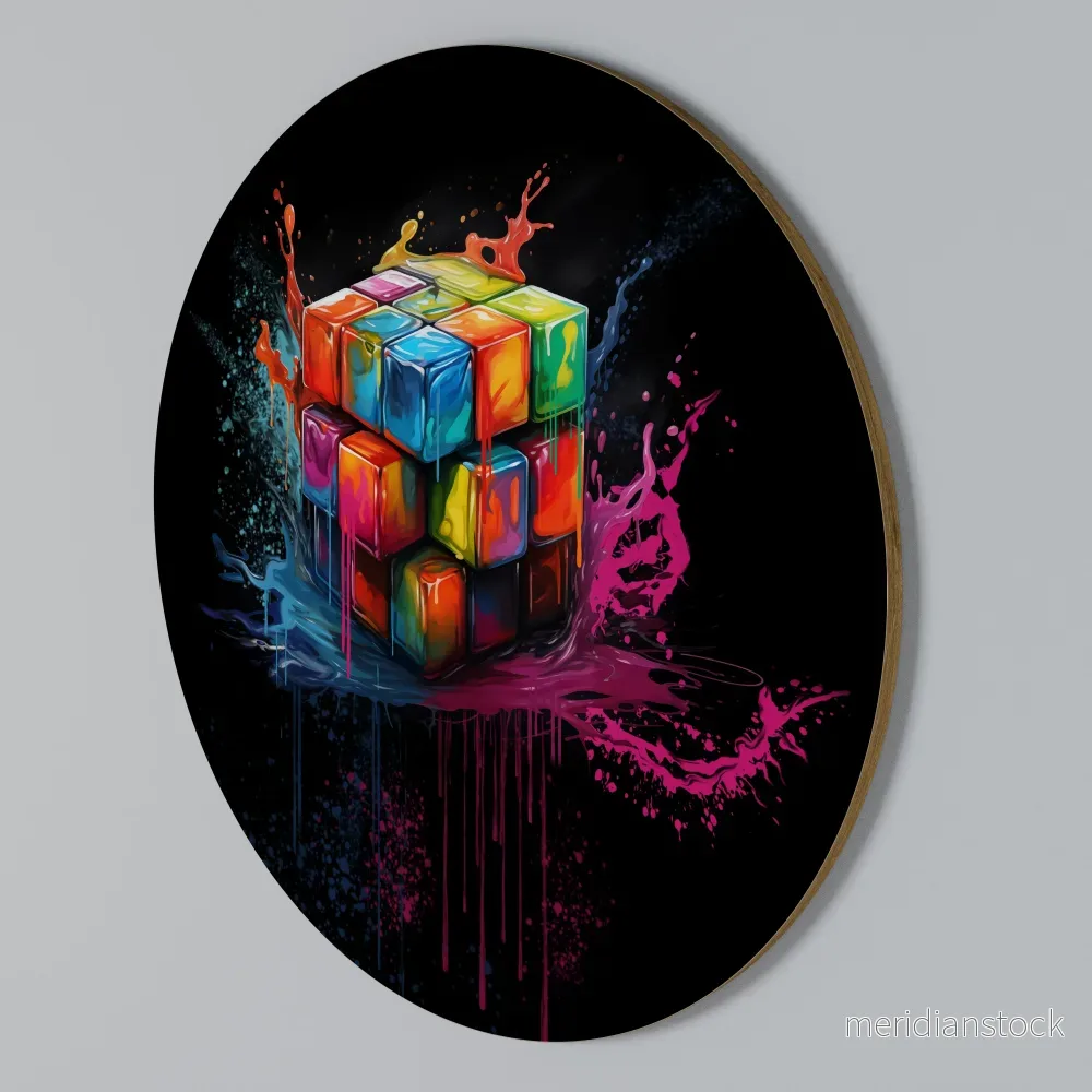 CUBE FUSION Rund väggdekor CUBE FUSION Rund väggdekor