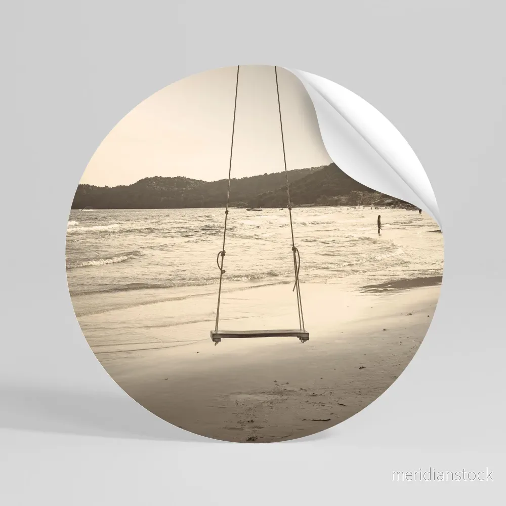 SUNSET SWING SORROW Rund väggdekal SUNSET SWING SORROW Rund väggdekal