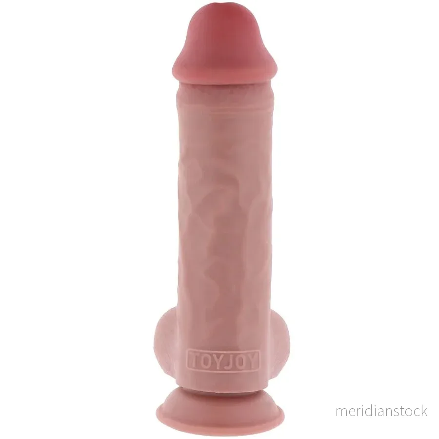 GET REAL - DELUXE REALISTIC PENIS WITH TESTICLES EXTRA THICK 28 CM