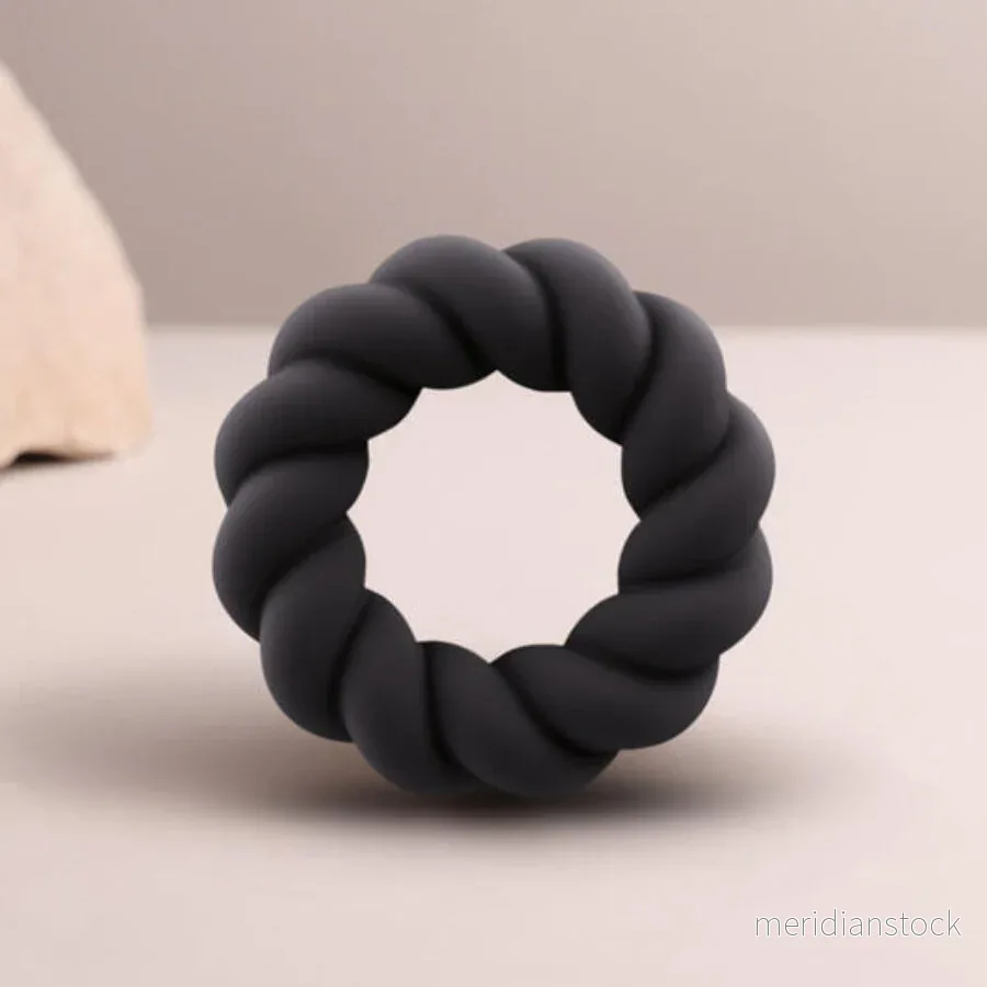 ROCKS-OFF - TWIST BLACK SILICONE MASTURBATOR RING - Bild 2