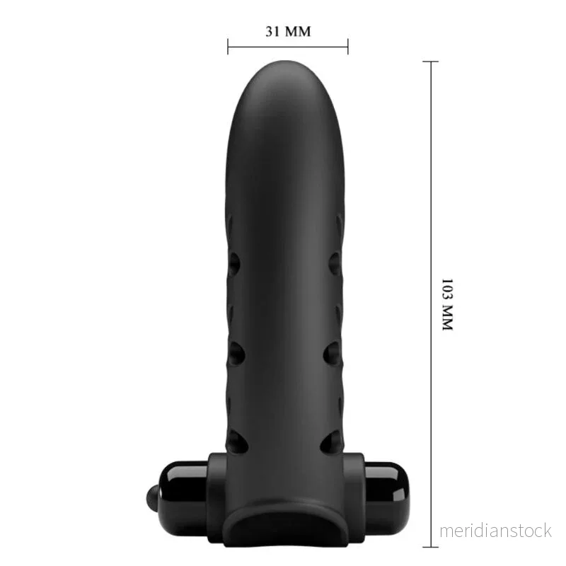 PRETTY LOVE - VANCE BLACK RABBIT VIBRATOR FINGER COVER - Bild 3