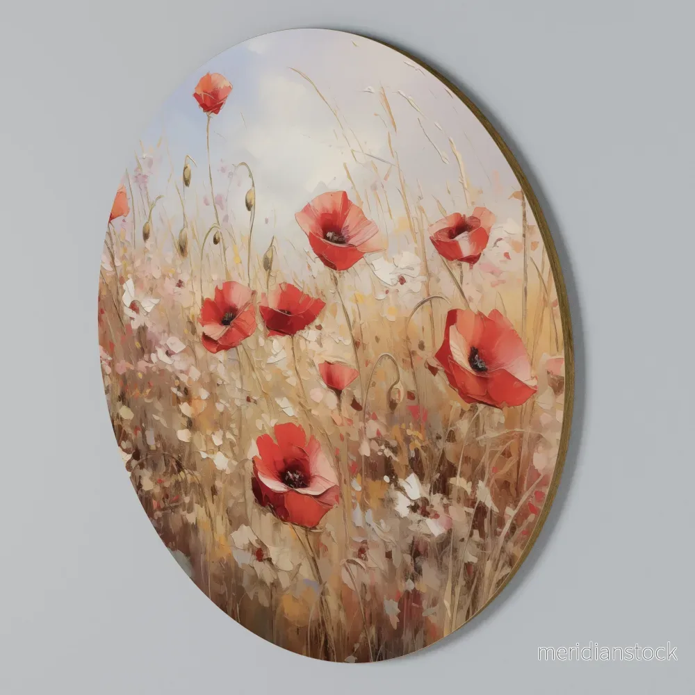 POPPY DREAMSCAPE Rund väggdekor