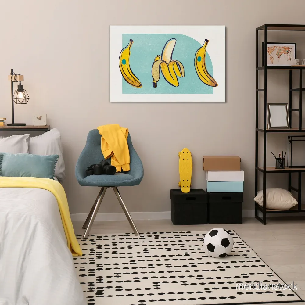 BOLD BANANA BOUQUET Horizontal Canvas Print