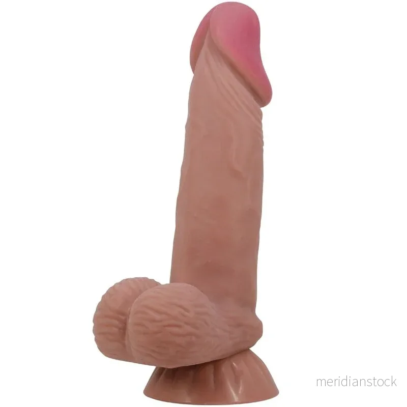 PRETTY LOVE - SLIDING SKIN SERIES REALISTIC DILDO WITH SLIDING BROWN SKIN SUCTION CUP 19.4 CM - Bild 2