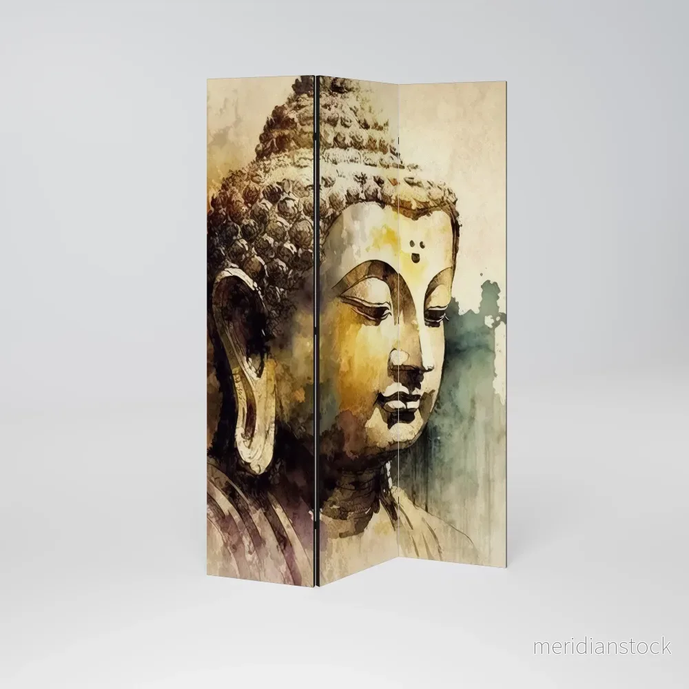 TRANQUIL BUDDHA WHISPERS Dekorativ rumsavdelare – 3 paneler - Bild 2