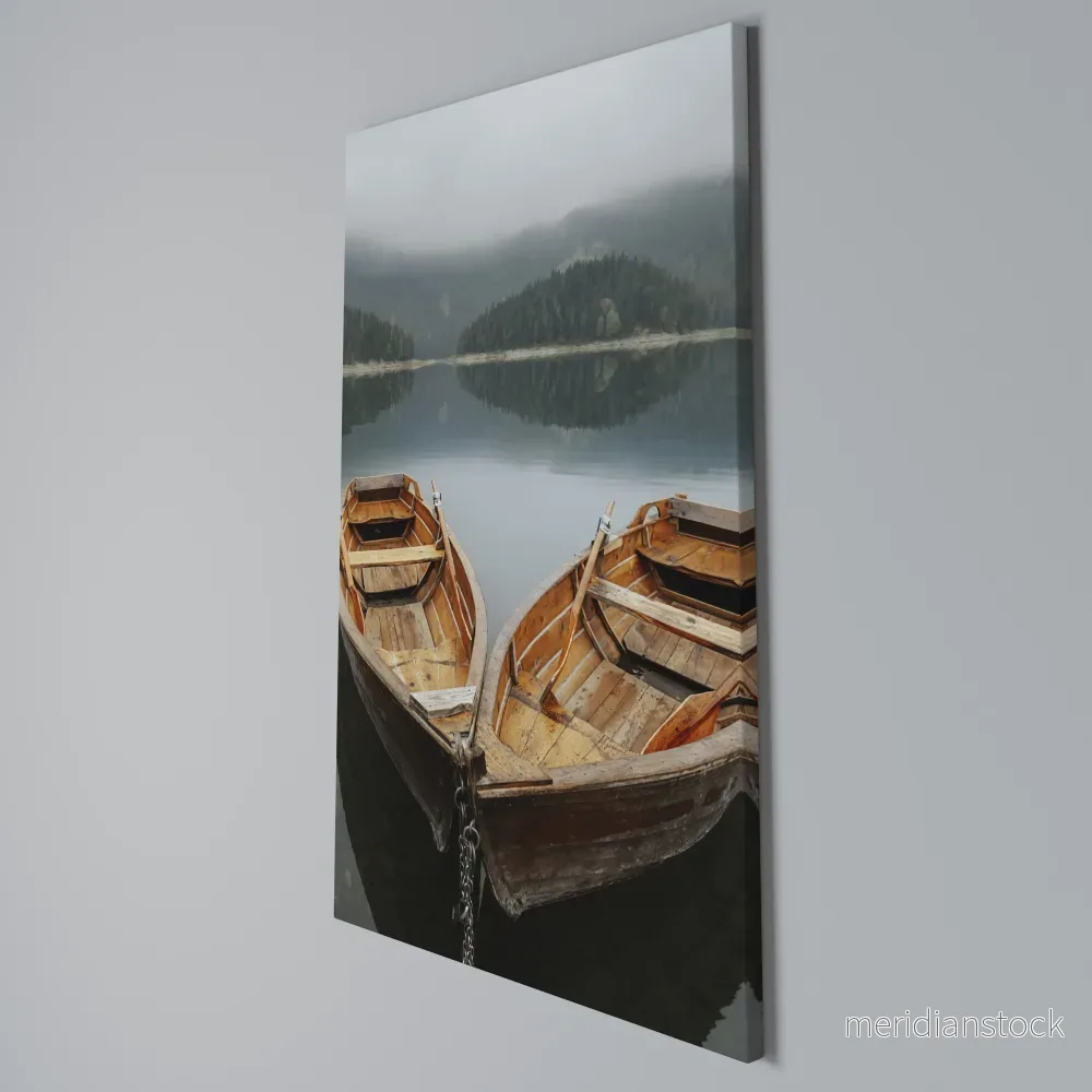 HARMONY OF BOATS Vertical Canvas Print - Bild 3