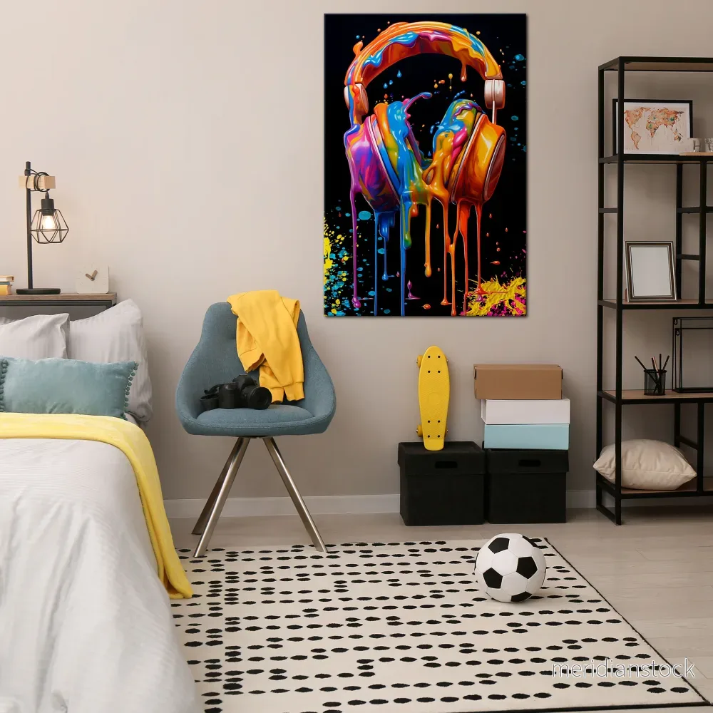 MUSIC IS MY EXTASY Vertical Canvas Print - Bild 2