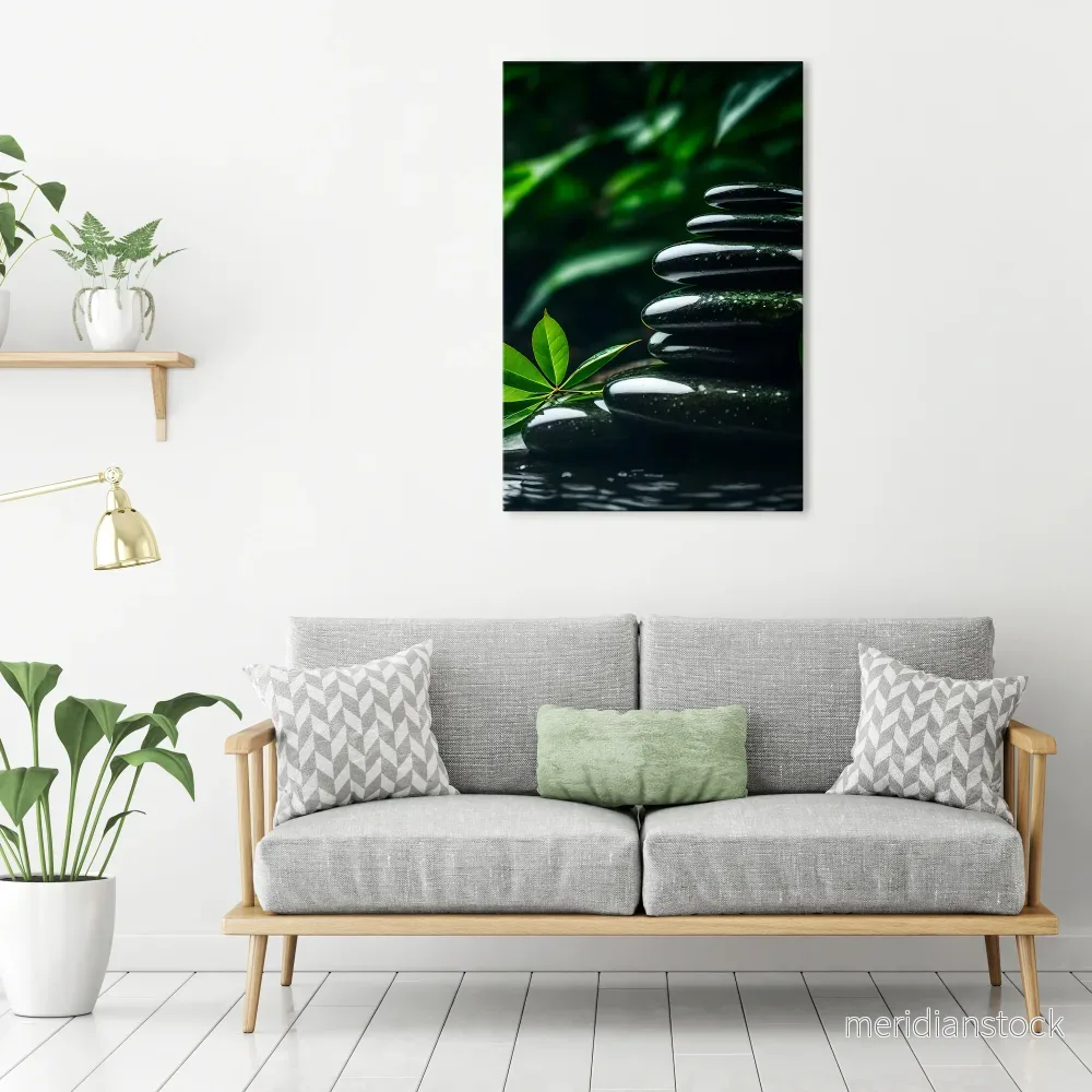 HARMONY STONES Vertical Canvas Print - Bild 2