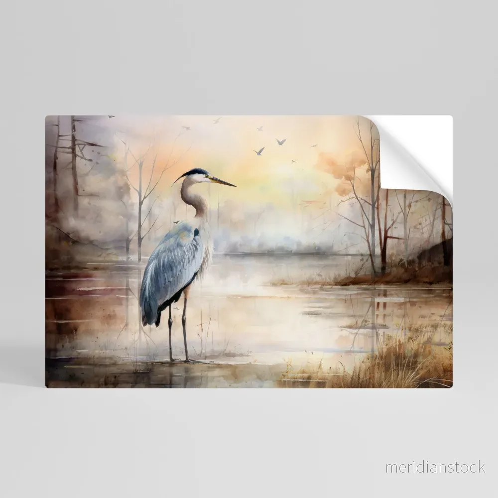 HERON DAYDREAM Självhäftande Horisontell Poster - Bild 2
