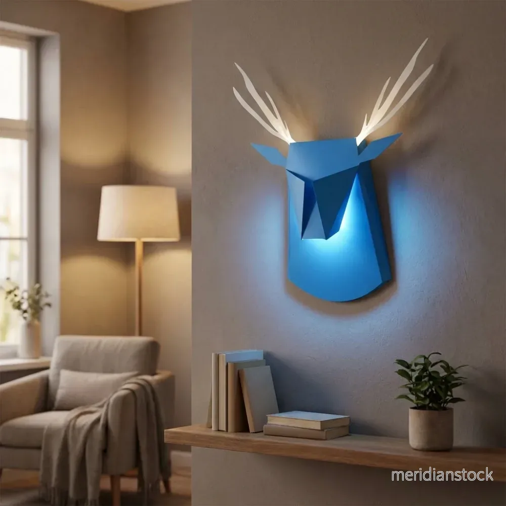 Dekorativ vägglampa med djursilhuett – Luminstag