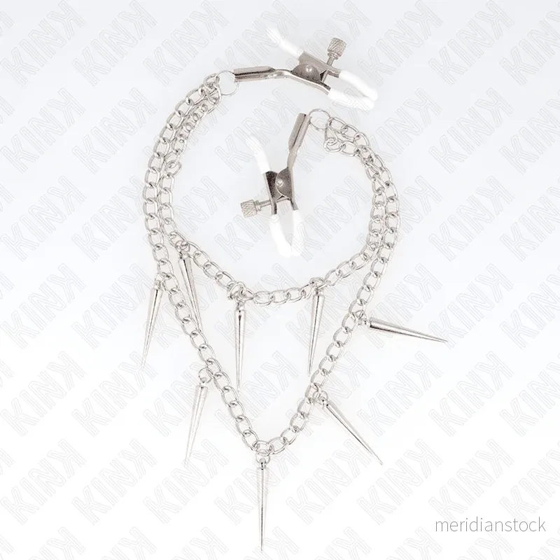KINK - NIPPLE CLAMPS WITH SPIKES CHAINS 30 CM - Bild 2