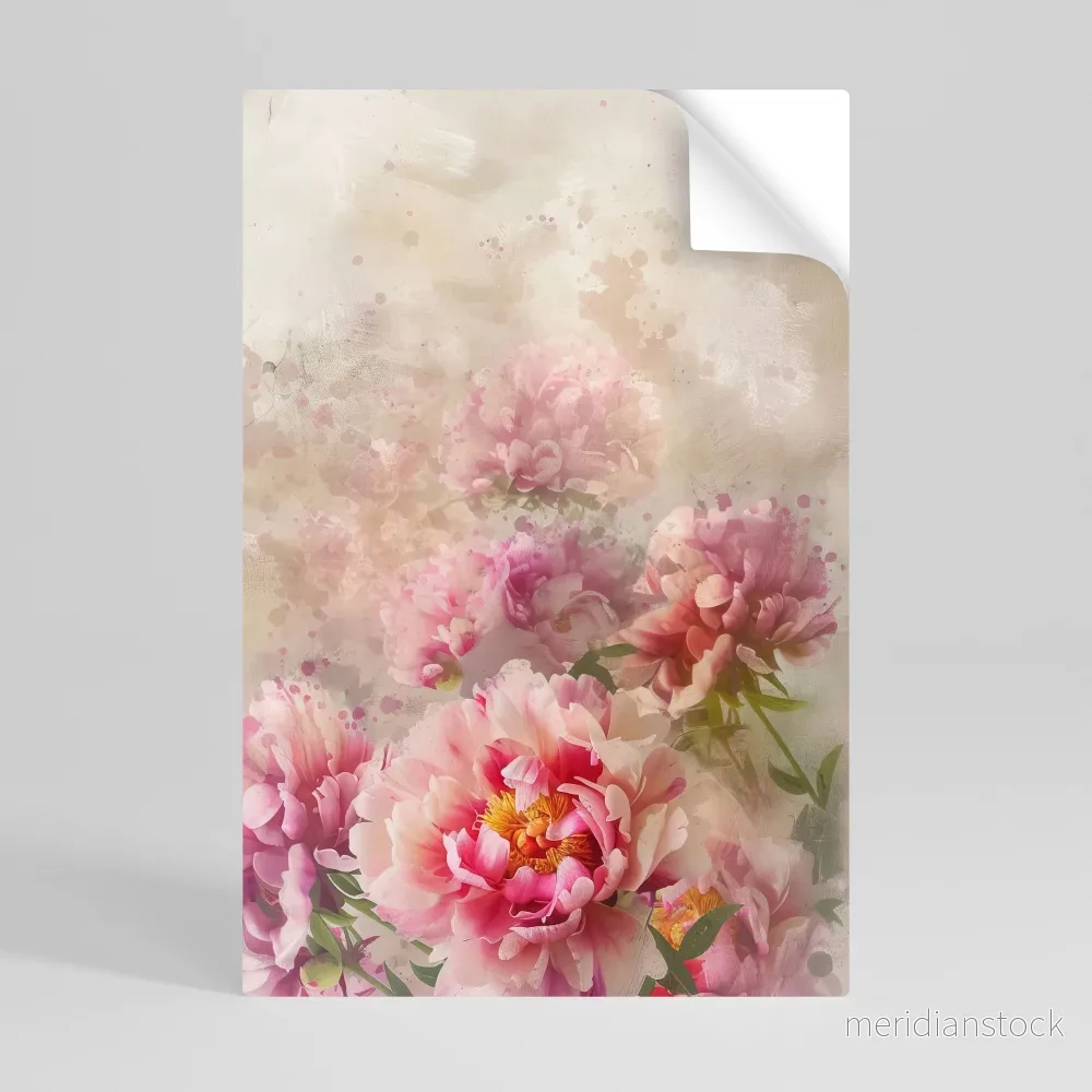 PEONY WHISPER Självhäftande Vertikal Poster - Bild 3