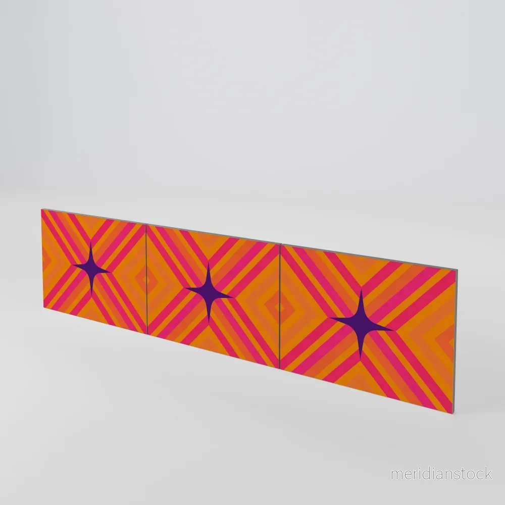 GEOMETRIC BRILLIANCE Luckset med 3 dörrar till TV-bänk - Bild 3