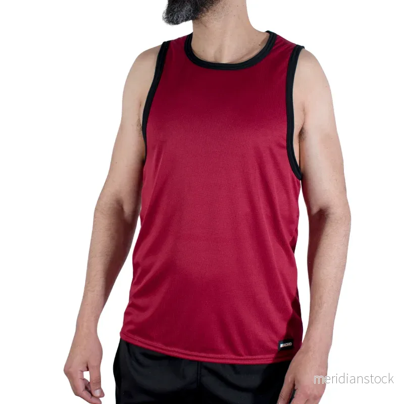 MACHO - CMV003 MAROON GYM T-SHIRT S/M