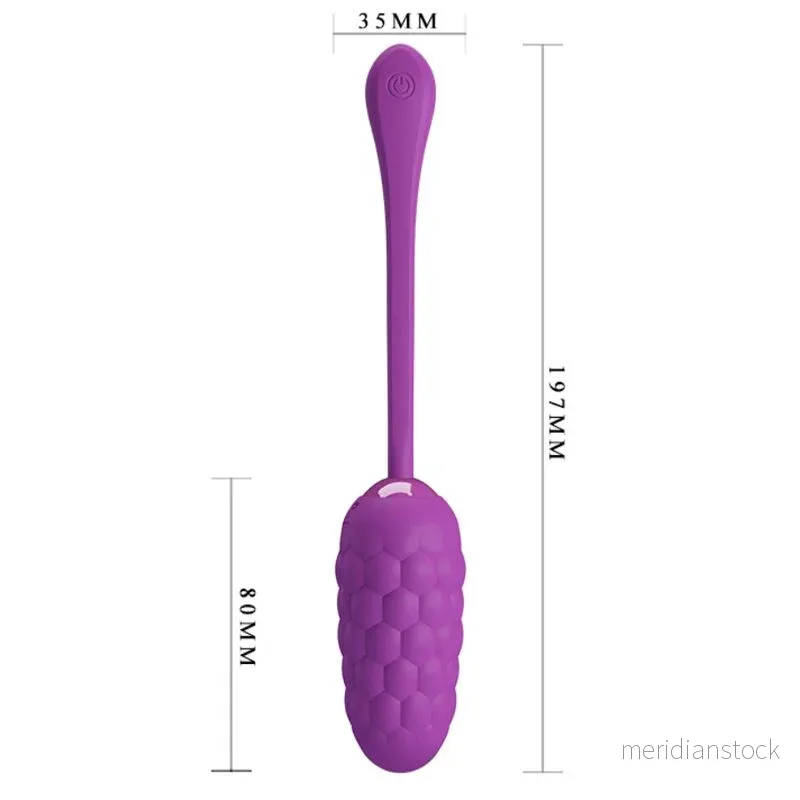 PRETTY LOVE - VIBRATING EGG WITH PURPLE RECHARGEABLE MARINE TEXTURE - Bild 2
